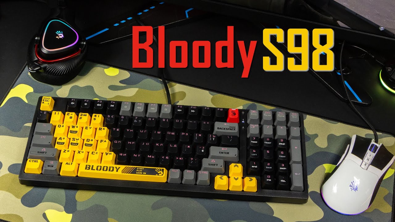 Bloody S98 - механічна клавіатура. Огляд... реально ігрова, яскрава, компактна і надійна